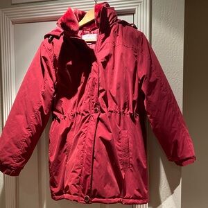 Weather Stoppers by Totes Women’s Winter Coat Burgundy Faux Fur Collar NWOT L